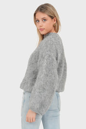 Pull "Ame" gris foncé