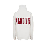 Pull "Amour" blanc