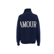 Pull "Amour" marine