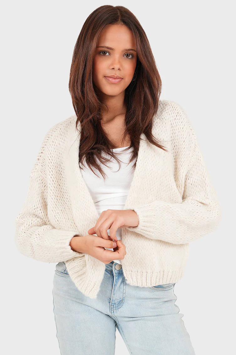 Cardigan "Garde-moi au chaud" petite beige