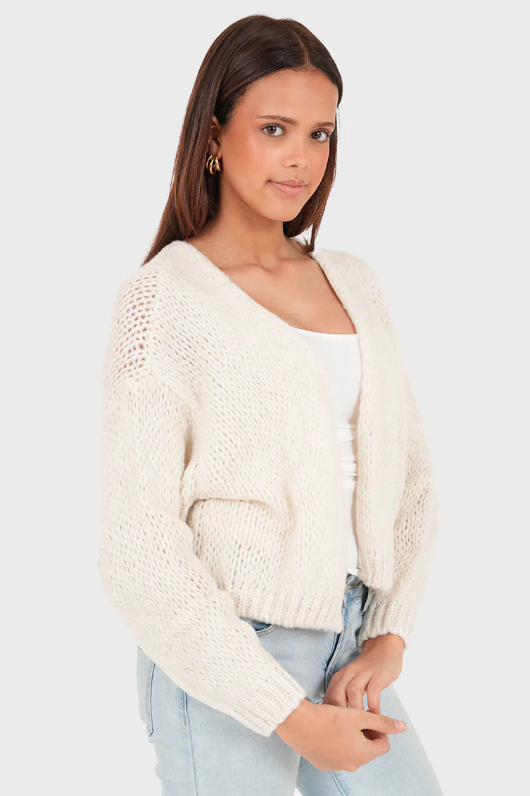 Cardigan "Garde-moi au chaud" petite beige