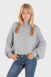 Pull "Keep me warm" bleu clair