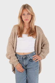 Cardigan "Garde-moi au chaud" pierre