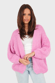 Cardigan "Garde-moi au chaud" rose